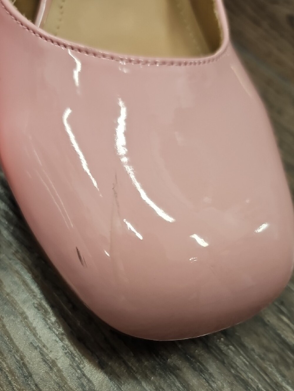 Journee Collection Glossy Light Pink Mary Jane Block Heels - Picture 2 of 10